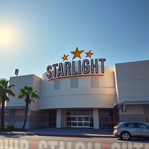 Exterior view of the Starlight Studios office building in Hollywood, California.
