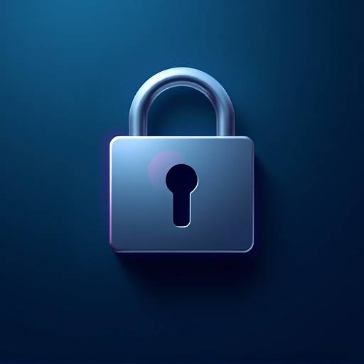 Icon representing data security with a closed padlock